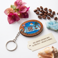 Handcrafted Oval Taíno Fish Dominican Republic Guayacán Wood Keychain