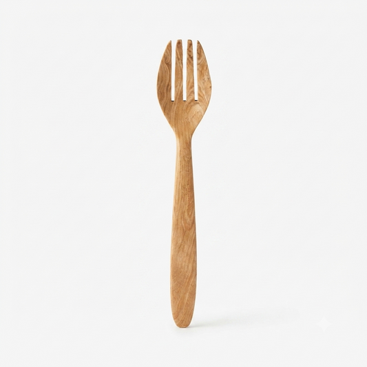 Dominican Guayacán Wood Wide Serving Fork