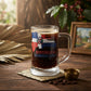 "República Dominicana" Map Clear Glass Mini Mug (Espresso / Shot Size)