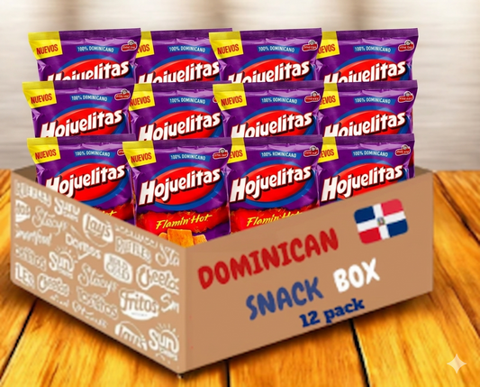 Wholesale Hojuelitas Flamin Hot (ONLY) Snack Box – Crispy, Spicy Dominican Snack - 160 g (pack 12)