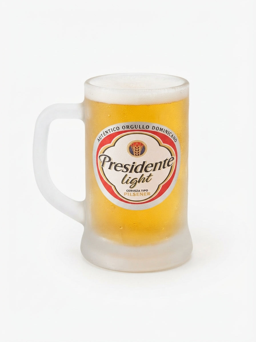 "Presidente Light" Frosted Glass Mini Mug (Espresso / Shot Size)
