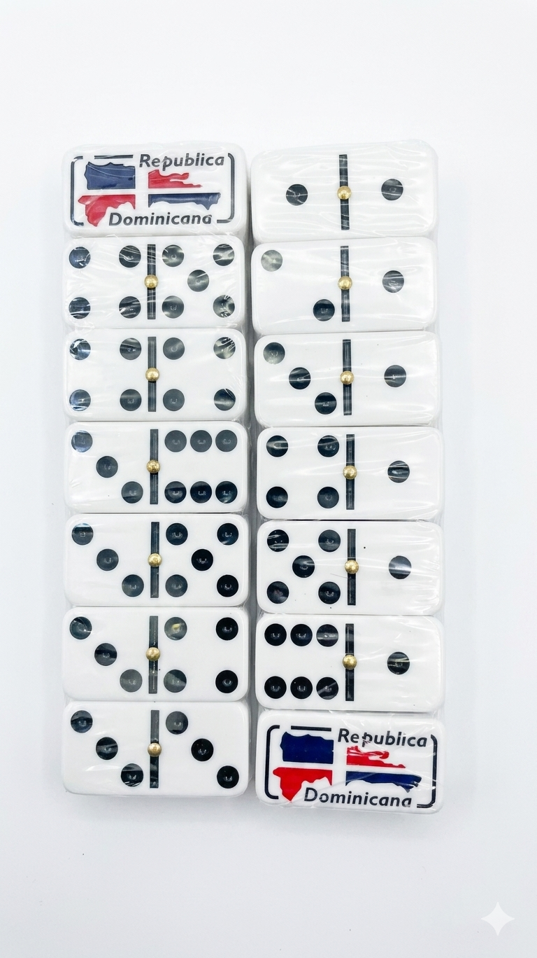 Professional "Dominican Souvenir" Domino Set - Double Six Style