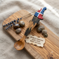 Handcrafted Hand-Painted Dominican Republic Map Guayacán Wood Spoon