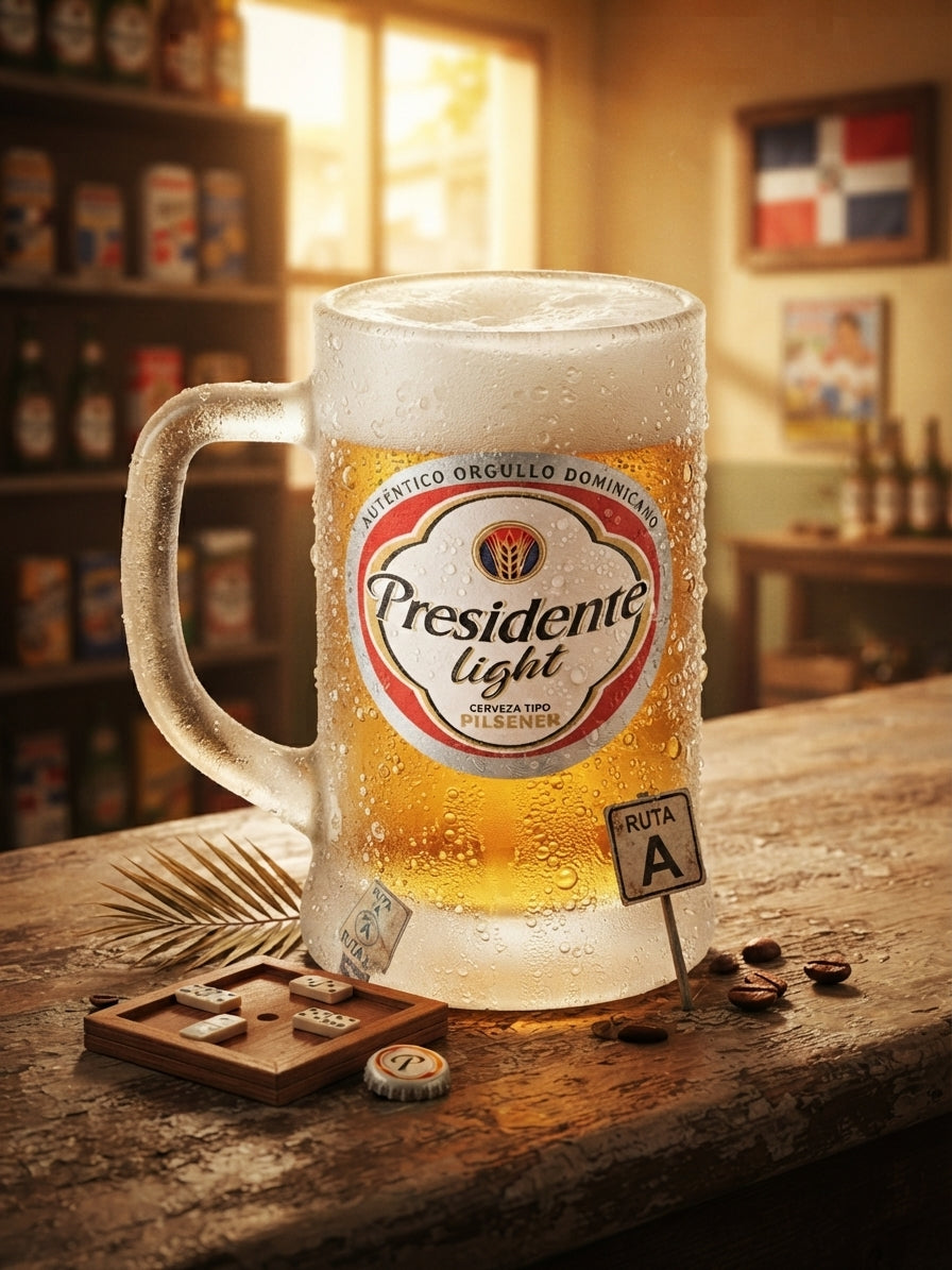 "Presidente Light" Frosted Glass Mini Mug (Espresso / Shot Size)
