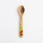 Handcrafted Set of 14 Assorted Hand-Painted Tropical Flora Guayacán Wood Spoons