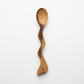 Handcrafted Set of 4 Wavy Sculptural Dominican Guayacán Wood Spoons