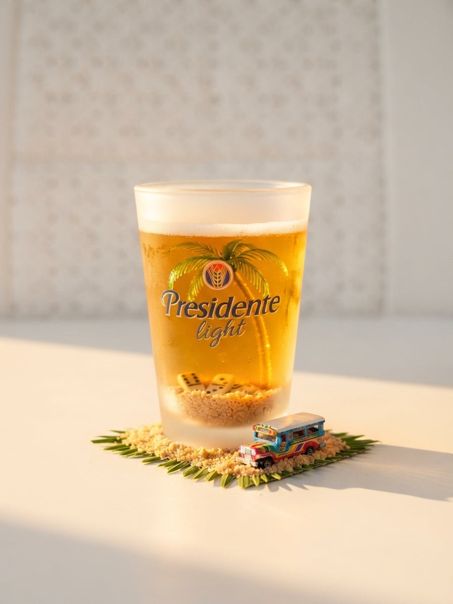 "Presidente Light" Frosted Glass Shot Glass