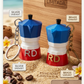 Cafecito de mi Tierra" Dominican Moka Pot Keychain – Tricolor Edition 🇩🇴