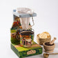 Luxury Artisanal Coffee Strainer with Hand-Painted Wooden Stand | Traditional Dominican Style