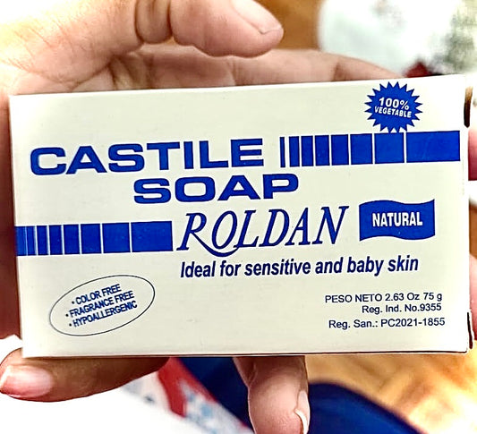 Jabon de Castilla Roldan/Castile Soap - Ideal for Sensitive and Baby Skin (75gr)