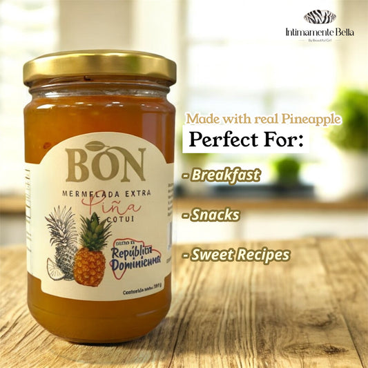 🍍 Bon Pineapple Jam – Dominican Flavor in Every Spoonful - 340g