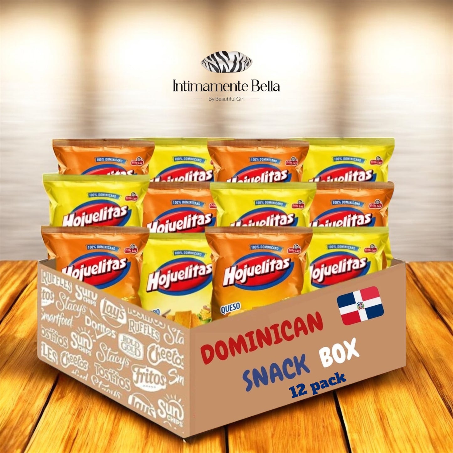 Hojuelitas BBQ (ONLY) Snack Box – Crispy, Savory Dominican Snack - 160 g (pack 12)