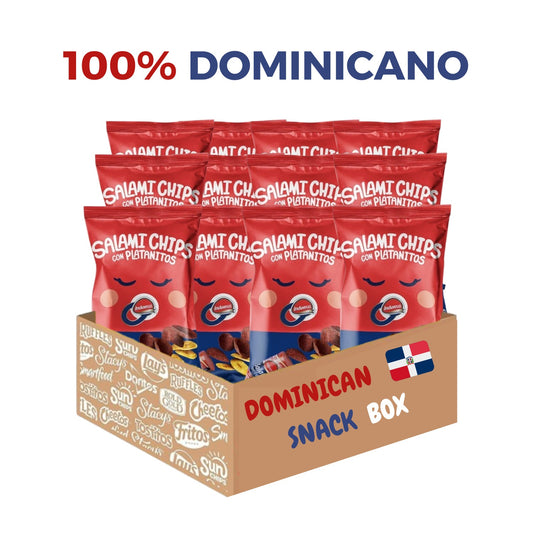 Dominican Salami con Platanitos Chips Pack of 12 Units