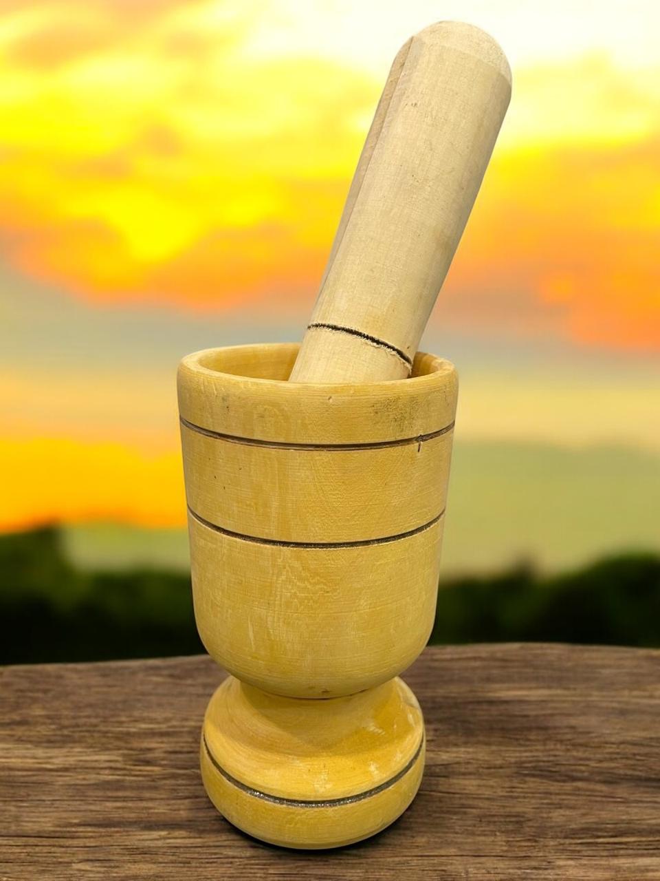 Dominican Wooden Pilon, 6 Inches Tall