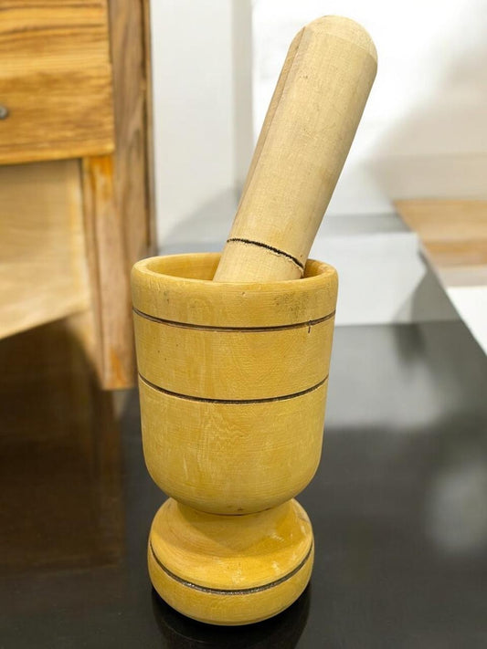 Dominican Wooden Pilon, 6 Inches Tall