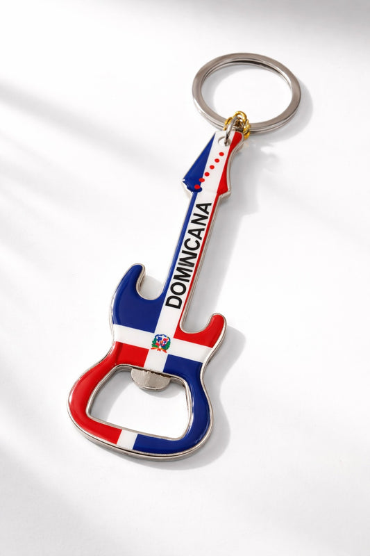 Llavero Abridor "Guitarra Dominicana" – Colección Ritmo Tropical 🇩🇴🎸