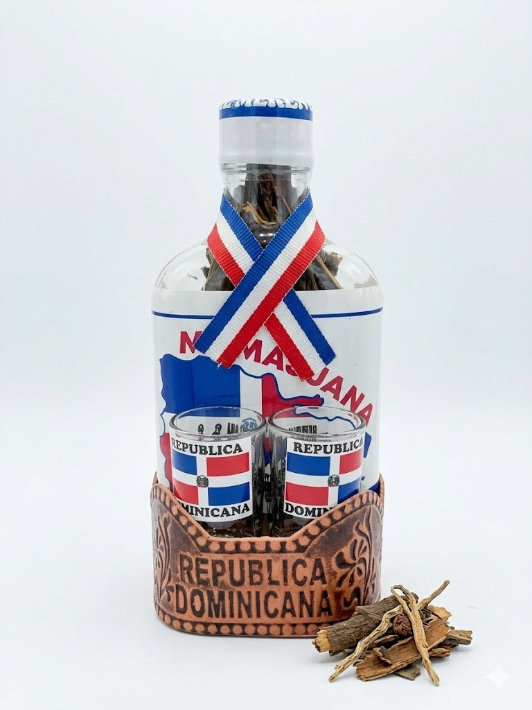 Authentic Dominican Mamajuana Gift Set – Traditional Roots & Shot Glasses 🇩🇴🏺