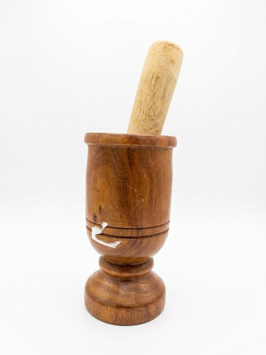 Artisan Dark Wood Mortar & Pestle – Premium "Pilón" Edition 🇩🇴