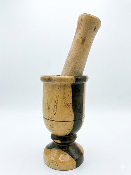 Exotic Bicolor Wooden Mortar & Pestle – The Ultimate Artisan "Pilón" Luxury 🇩🇴