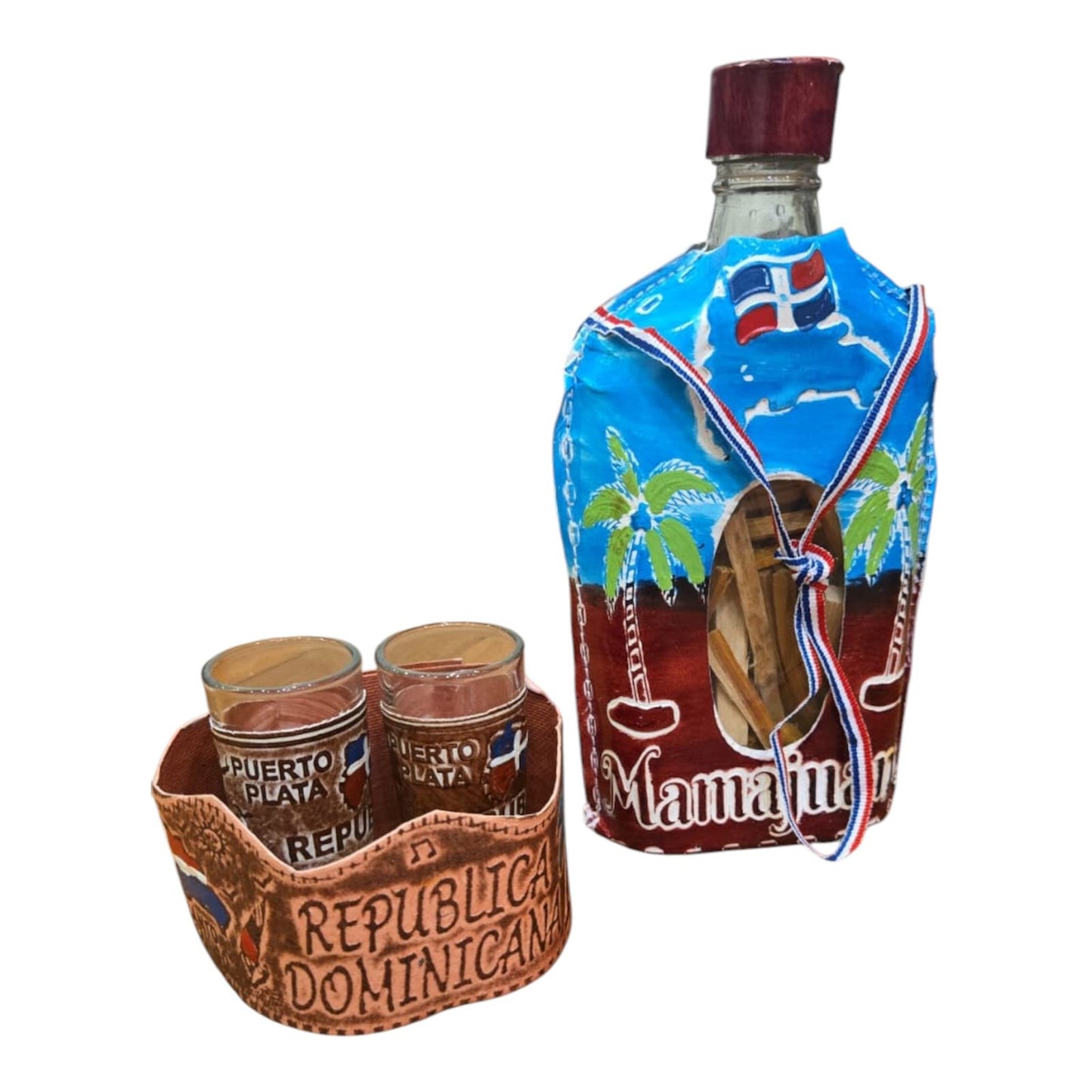 Dominican Mamajuana DIY Kit – Authentic Herbal Blend & Puerto Plata Shot Glasses
