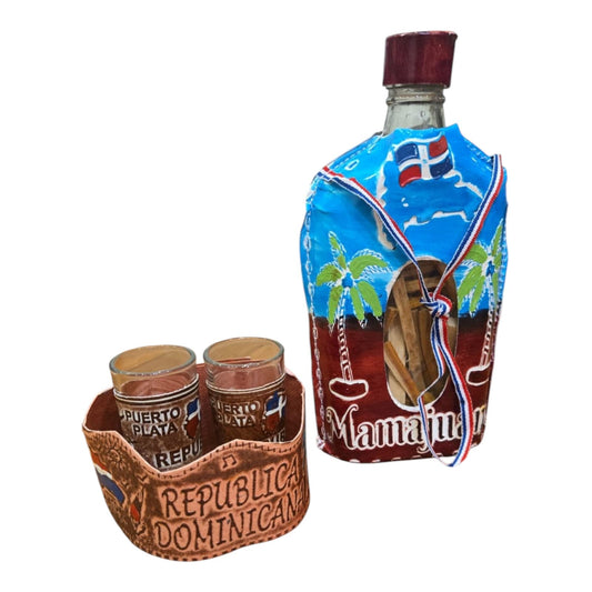 Dominican Mamajuana DIY Kit – Authentic Herbal Blend & Puerto Plata Shot Glasses