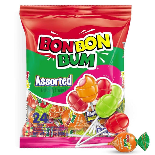 Bon Bon Bum Assorted Lollipops (24-Piece Bag)