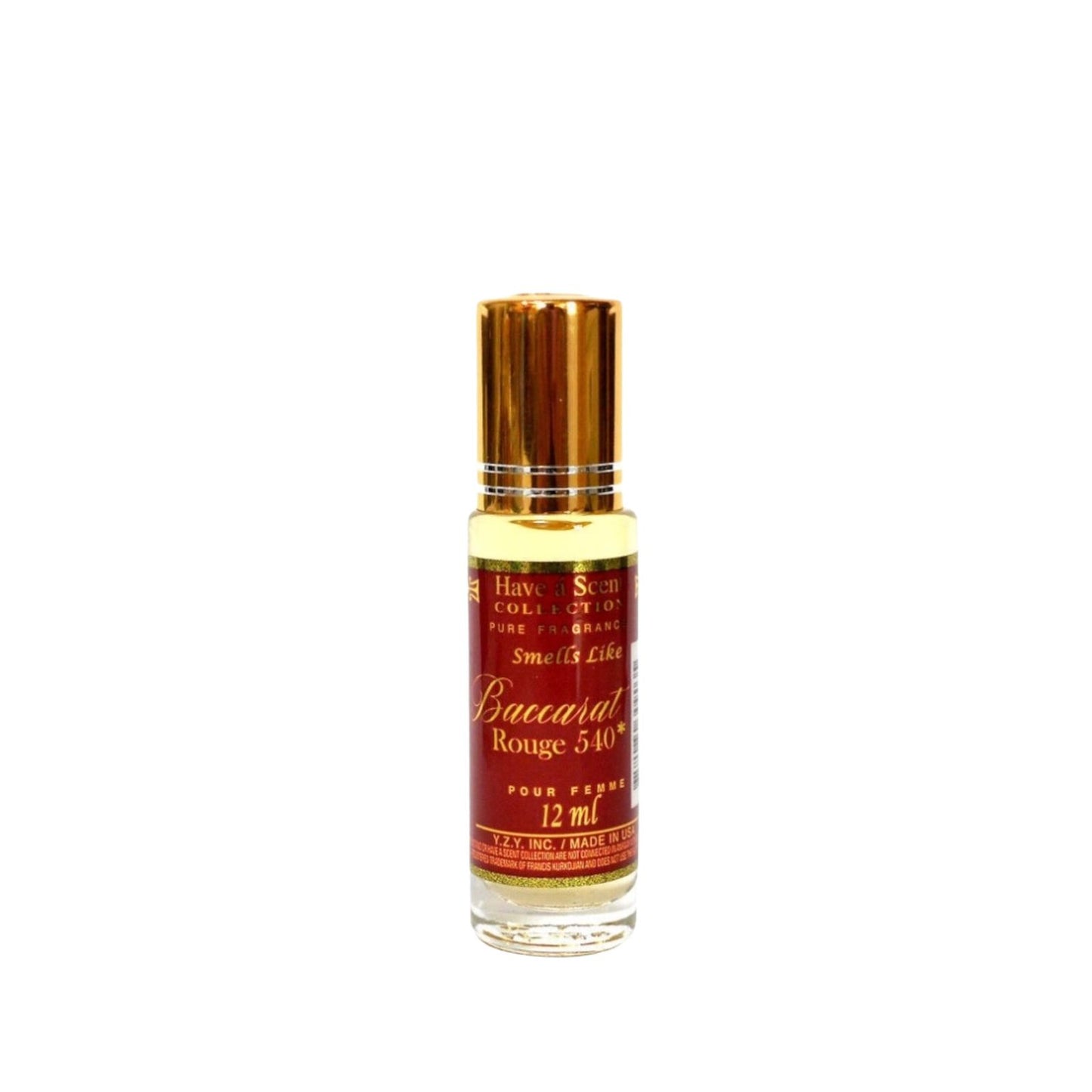 Baccarat Rouge 540 Roll-On Oil Perfume For Women 12ml Pure Fragrance Oil