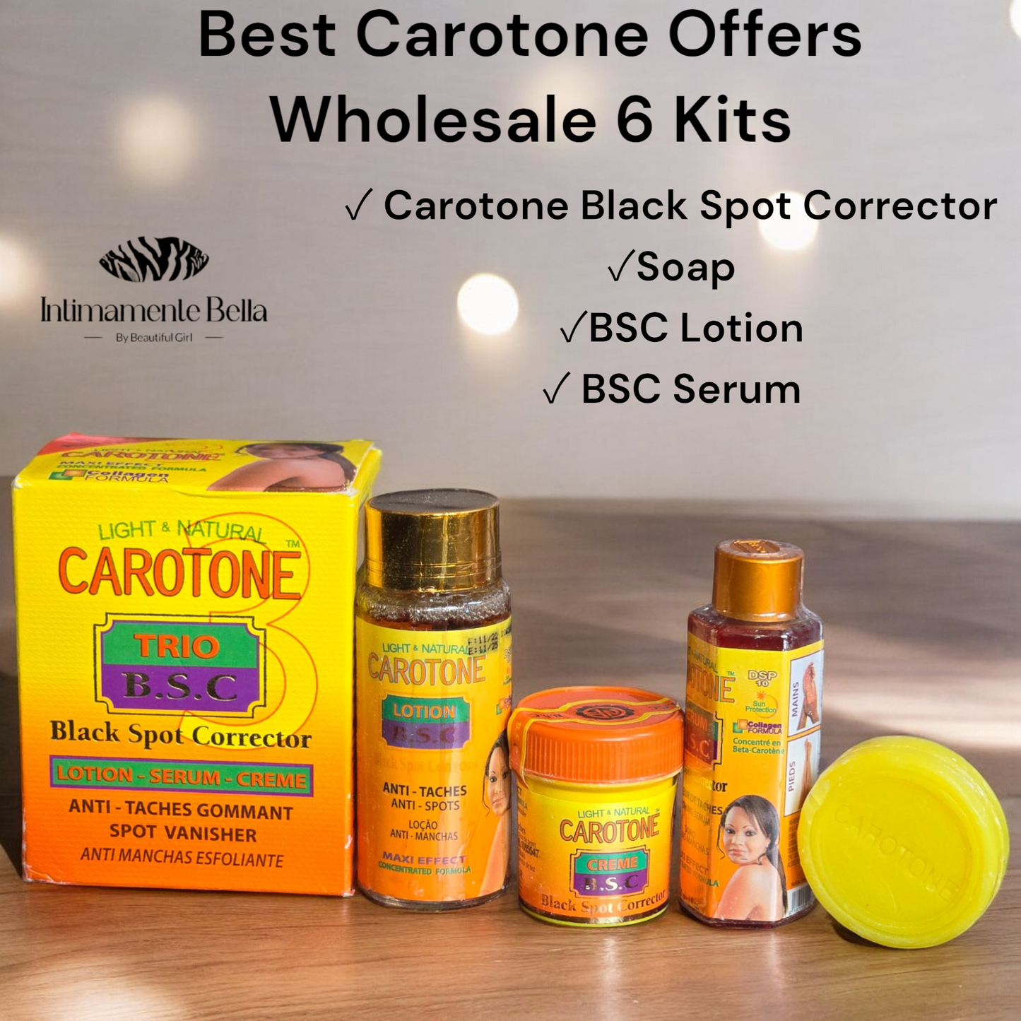 Wholesale Carotone Brightening and Black Spot Treatment Kit 4.4oz