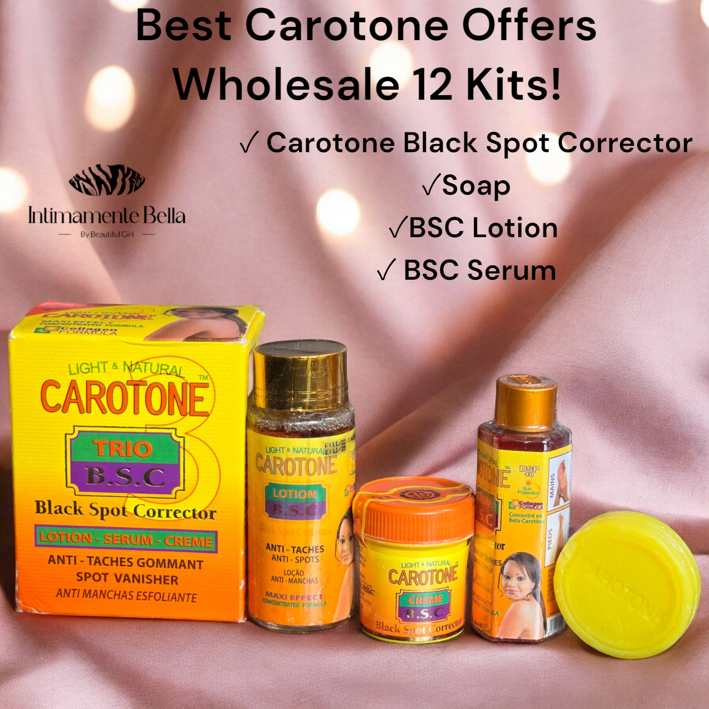 Wholesale Carotone Brightening and Black Spot Treatment Kit 4.4oz