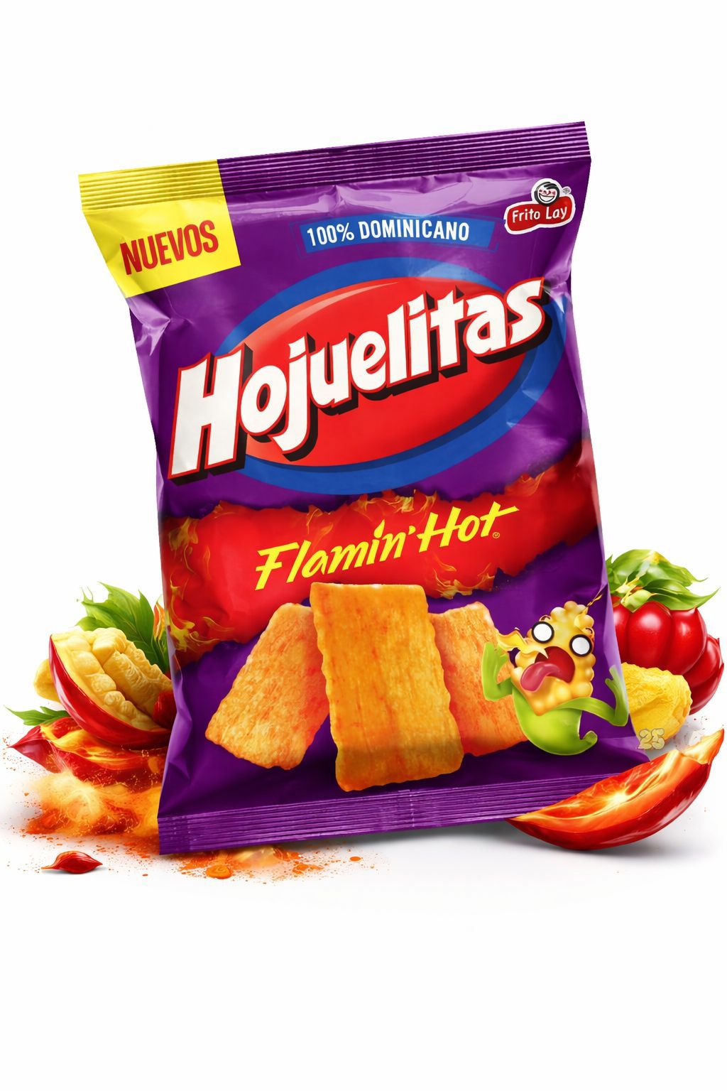 Hojuelitas Flamin Hot (ONLY) Snack Box – Crispy, Spicy Dominican Snack - 160 g (pack 3)