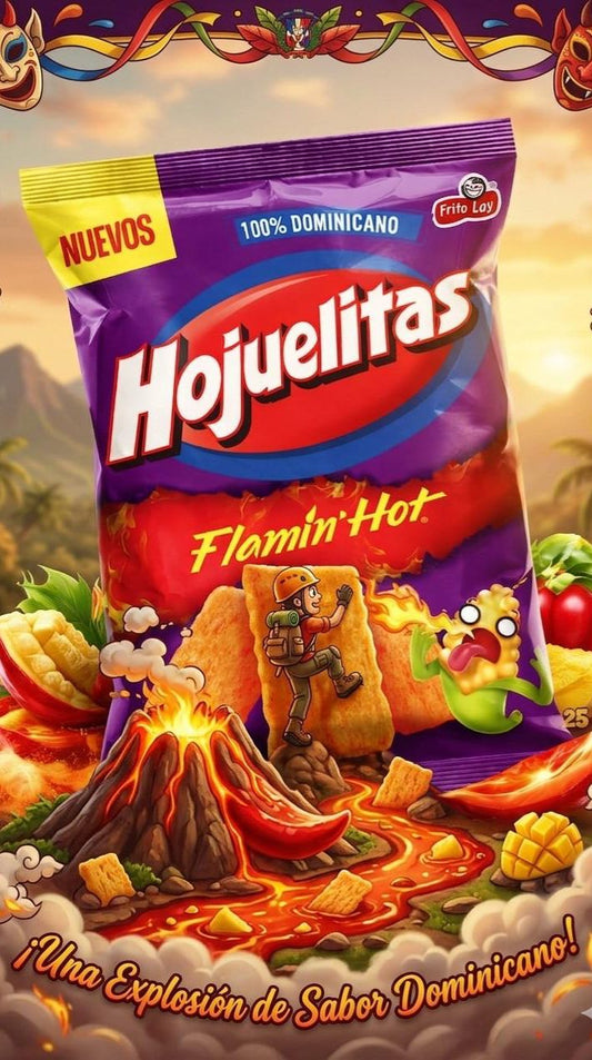 Wholesale Hojuelitas Flamin Hot (ONLY) Snack Box – Crispy, Spicy Dominican Snack - 160 g (pack 12)