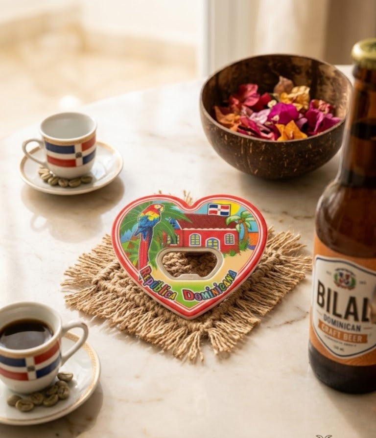 Quisqueya Soul" 3D Magnetic Bottle Opener – Artisan Collection 🇩🇴❤️