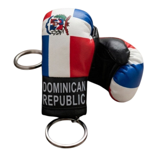 Dominican Republic Boxing Glove Keychain – Synthetic Leather Souvenir 🇩🇴🥊