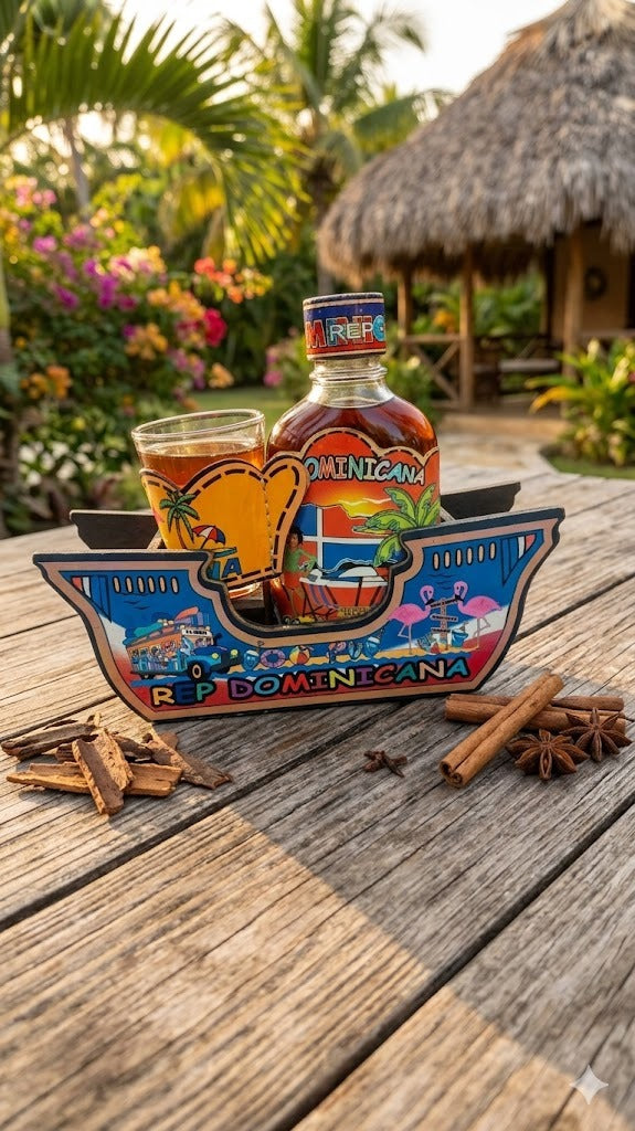 Dominican Mamajuana "Guagua" Party Kit – roots, bottle & souvenir shots