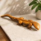 Artisanal Alligator Figurine in Guayacán Wood (Made in RD)