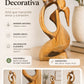 Artisanal Abstract Family Figurine in Guayacán Wood (Made in RD)