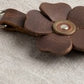 Artisanal Leather Flower Keychain (Made in RD)