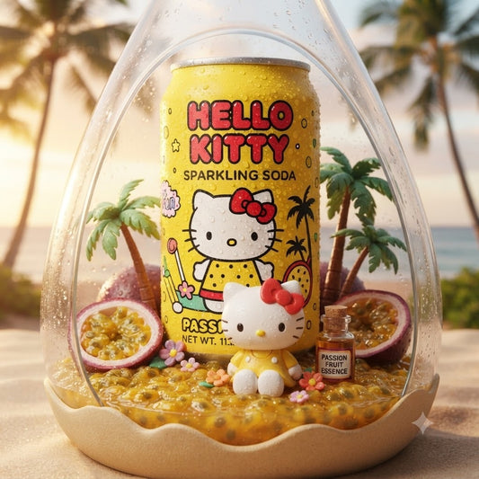 Hello Kitty Passion Fruit Sparkling Soda (Individual Can)