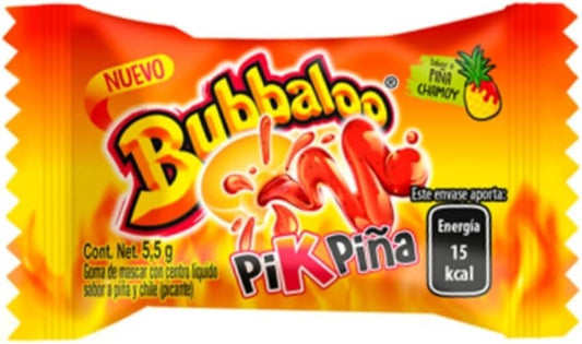 Bubbaloo PiK Piña (Pineapple & Chamoy) Bubble Gum Display Box