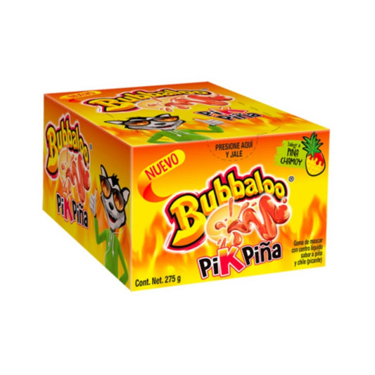 Bubbaloo PiK Piña (Pineapple & Chamoy) Bubble Gum Display Box