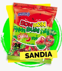Bon Bon Bum Watermelon Lollipops (24-Piece Bag)