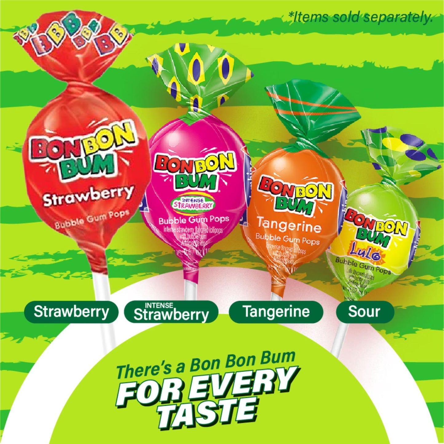 Bon Bon Bum Assorted Lollipops (24-Piece Bag)