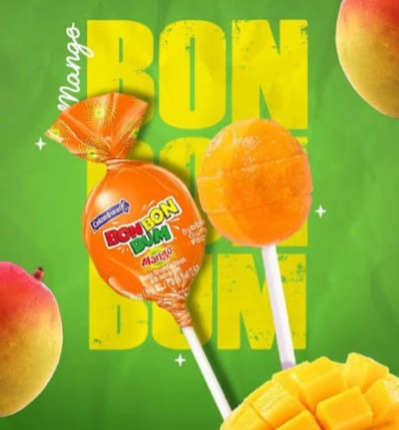 Bon Bon Bum Mango Flavor Lollipops (24-Piece Bag)