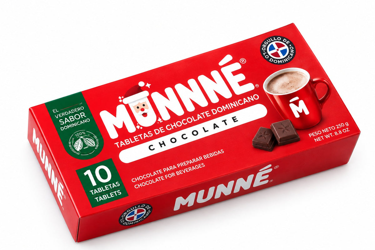 Munné Dominican Chocolate – 10 Chocolate Tablets, 260g