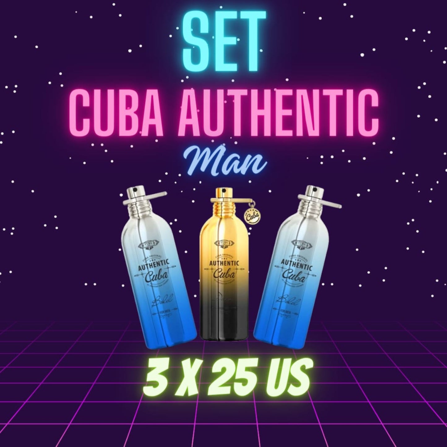 Cuba Authentic Perfume 3.3 oz. Men Fragrance Bold and  Dark