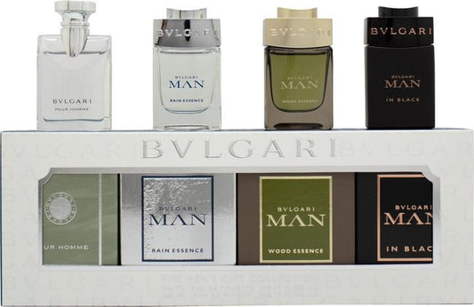 Bvlgari Men's Miniature Fragrance Set (Luxury 4-Piece Collection)