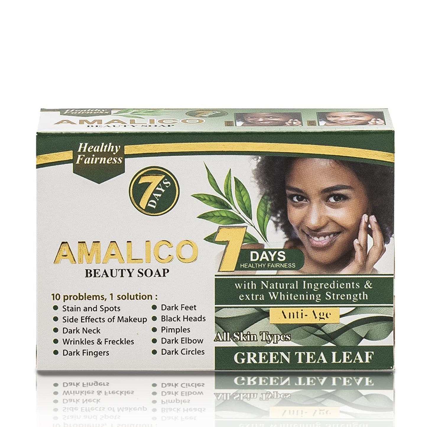 Wholesale AMALICO Beauty Soap – Green Tea Leaf (7 Days Healthy Fairness) (Pack 12)