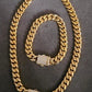 Cuban Link Chain Stainless Steel Necklace and Bracelet Jewelry 2 for Women and Men (unisex)